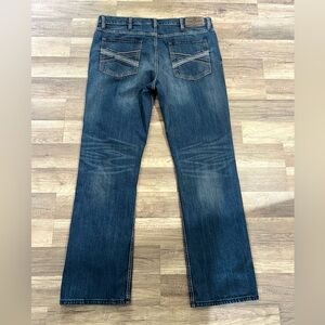 Cody James Men’s Dark Wash Sturdy Western Bootcut Jeans Size 38W X 32L